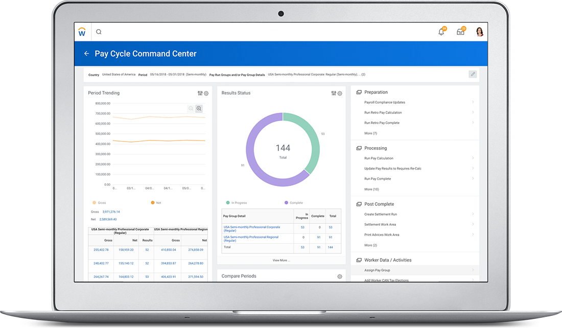 Global Payroll Management System and Software Workday CA