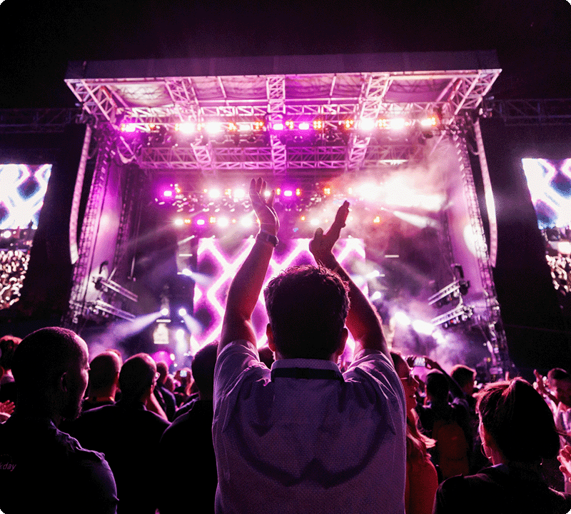Workday Rising concert stage